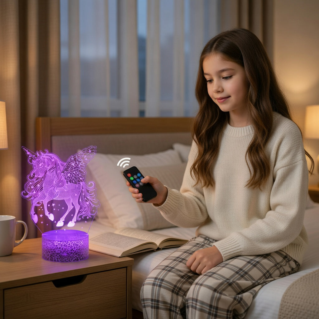Unicorn 3D Night Light with LED Color Changing