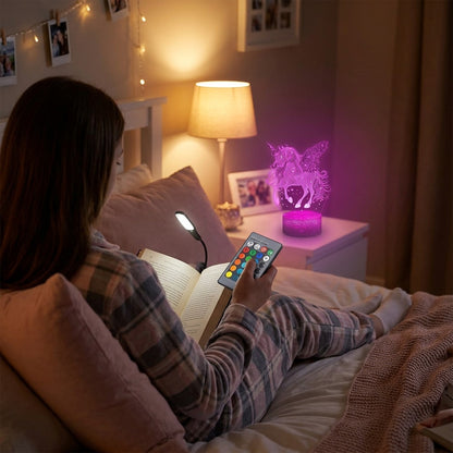 Unicorn 3D Night Light with LED Color Changing